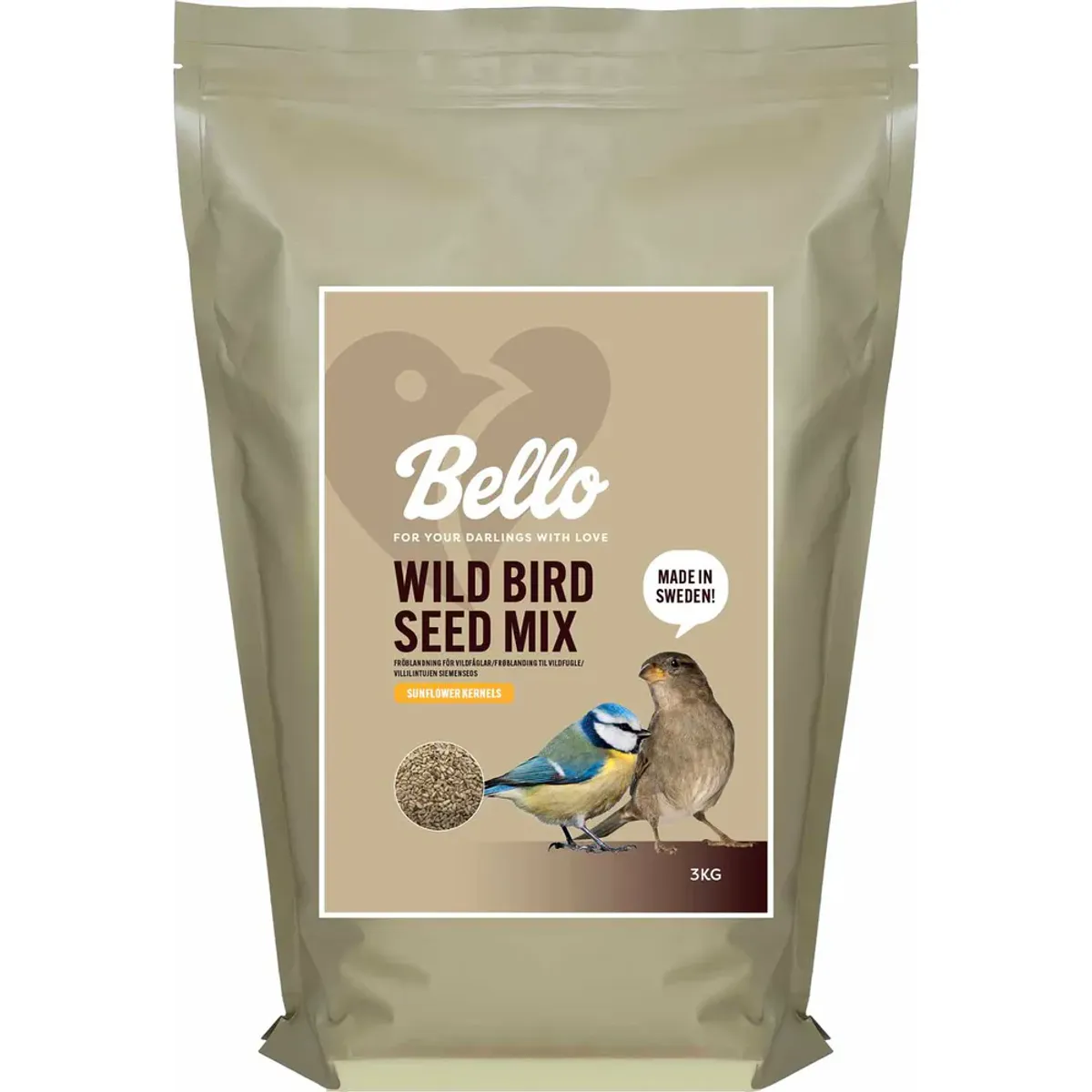 BELLO Solsikke Kjerner til Villfugl ( 3 kg )