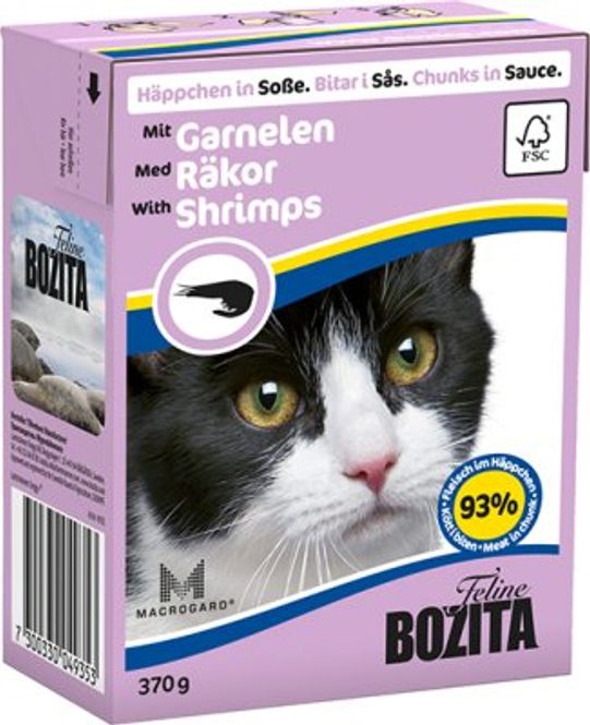 Hovedbilde BOZITA BITER I SAUS MED REKER 370GR TETRA RECART