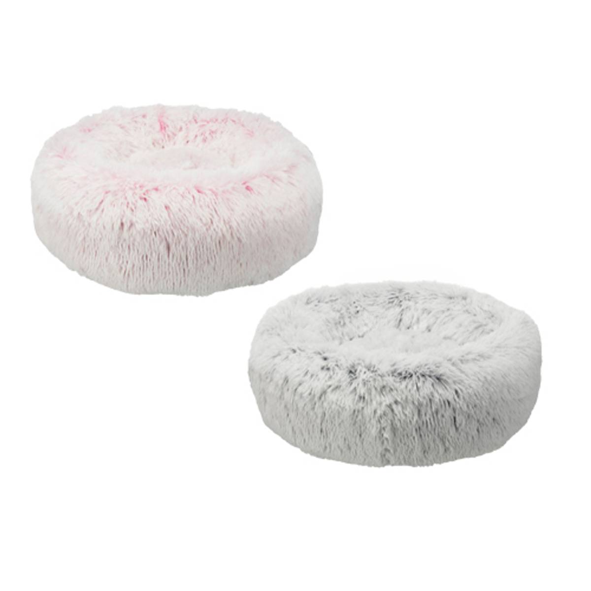 Trixie Harvey Rund Hundeseng Ø50 cm | Hvit/Sort Plysj