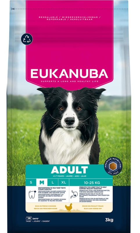 Eukanuba Adult Medium Breed med Kylling ( 3 kg )