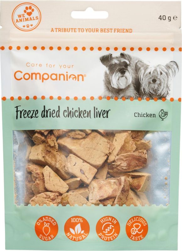 Companion Frysetørket Kyllinglever 40g | 100% Ren