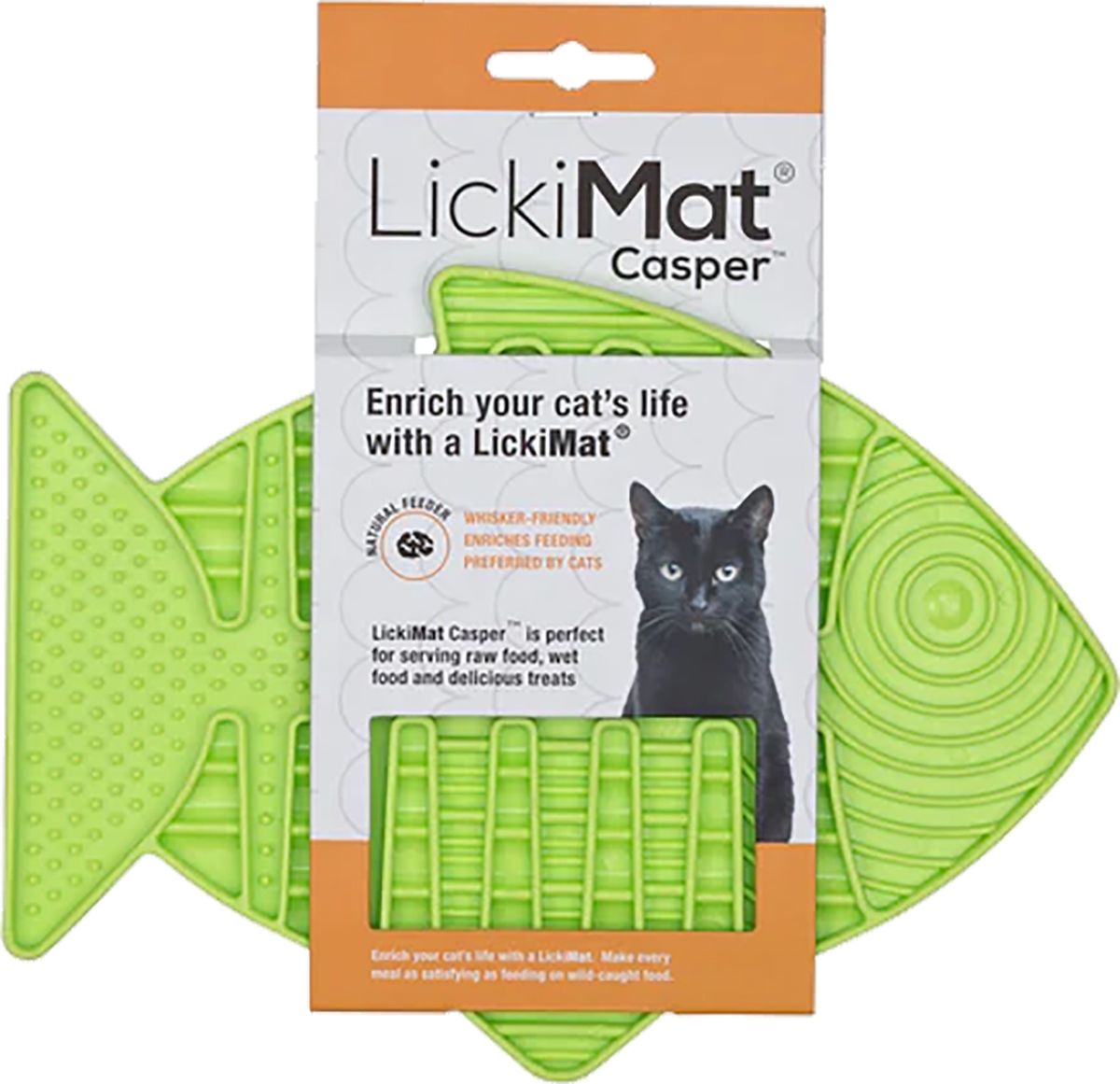 LickiMat Cat Casper Grønn 22x16 cm