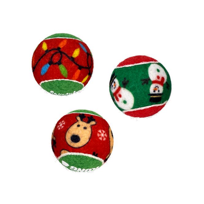 Hovedbilde KONG Jul SqueakAir Ball 6-pakke M