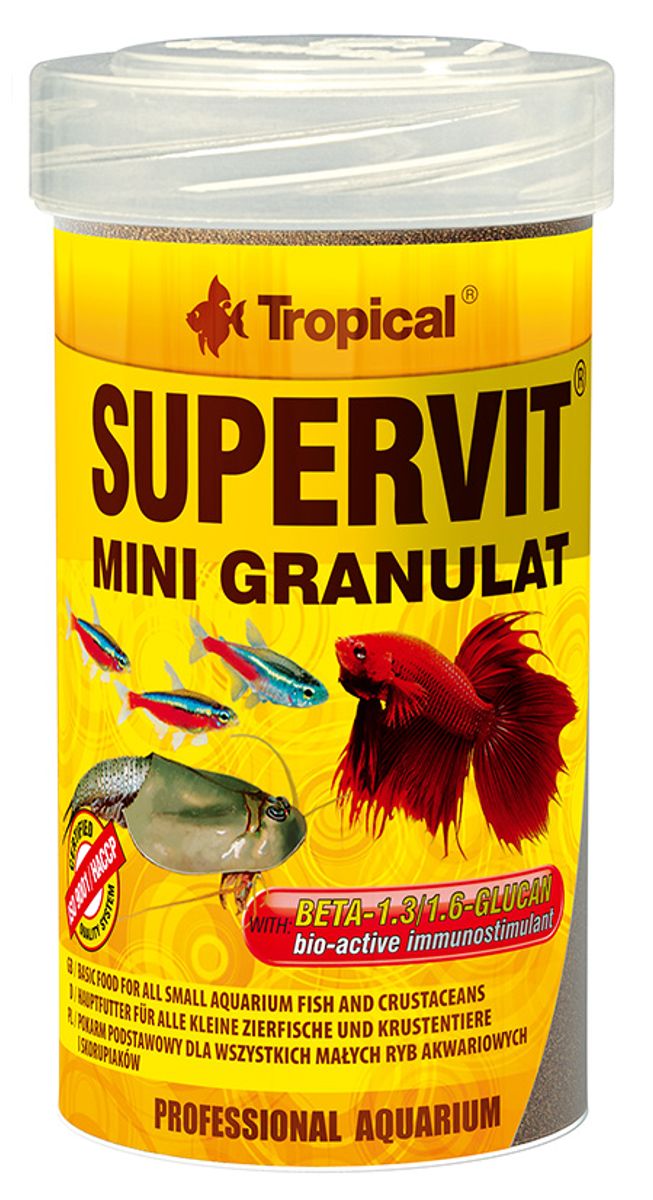 Tropical Supervit Basic Granulat Mini 100ml/60g - Hovedfôr til småfisk