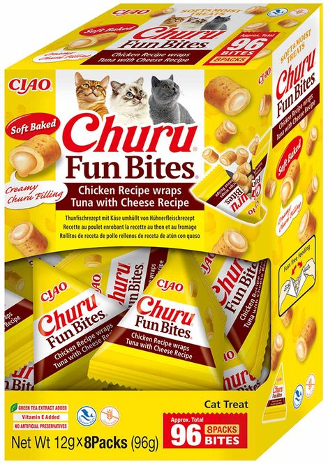 Hovedbilde Inaba Churu Fun Bites Kattgodteri - Tunfisk & Ost 8-pk