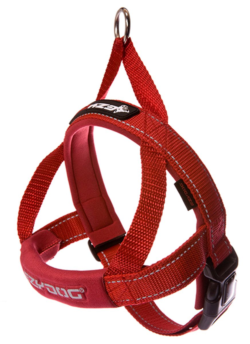 EzyDog QuickFit Hundesele Rød S (6-10kg) - Justerbar Neoprensele