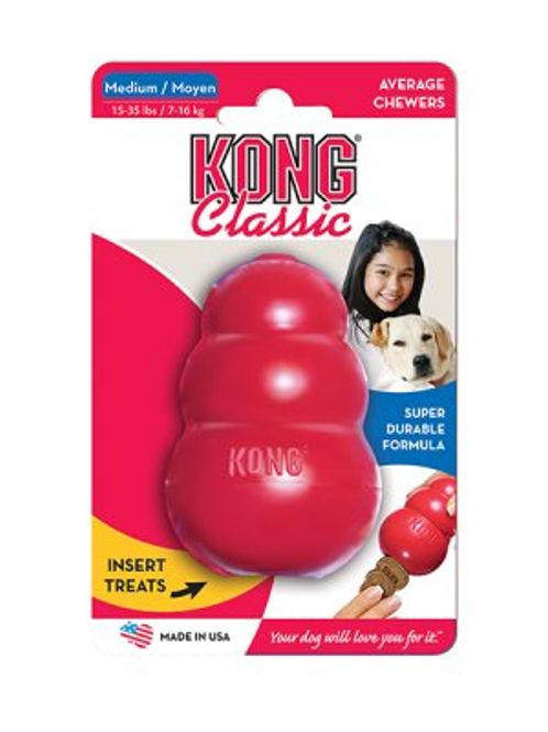 Hovedbilde KONG Classic Rød Str. M (9x6 cm) | Mentalt Stimulerende