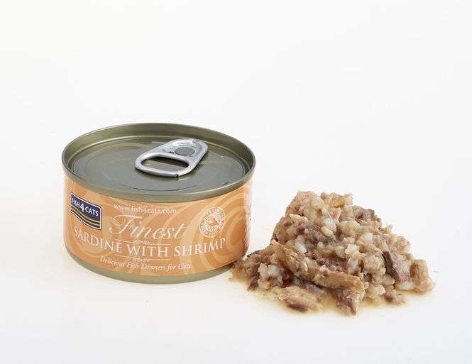 Hovedbilde Fish4Cats Wet Sardine & Shrimp 70g | Kornfritt Våtfôr