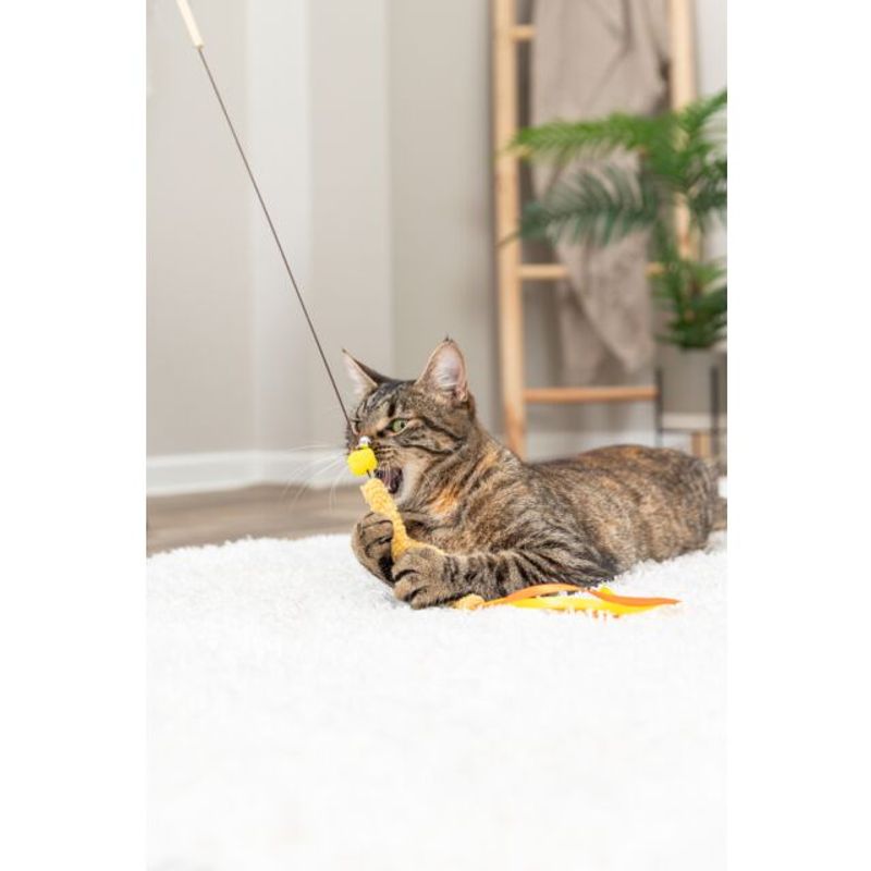 Trixie Lekestang m/ Plysj & Kvaster 40 cm | Katteleke