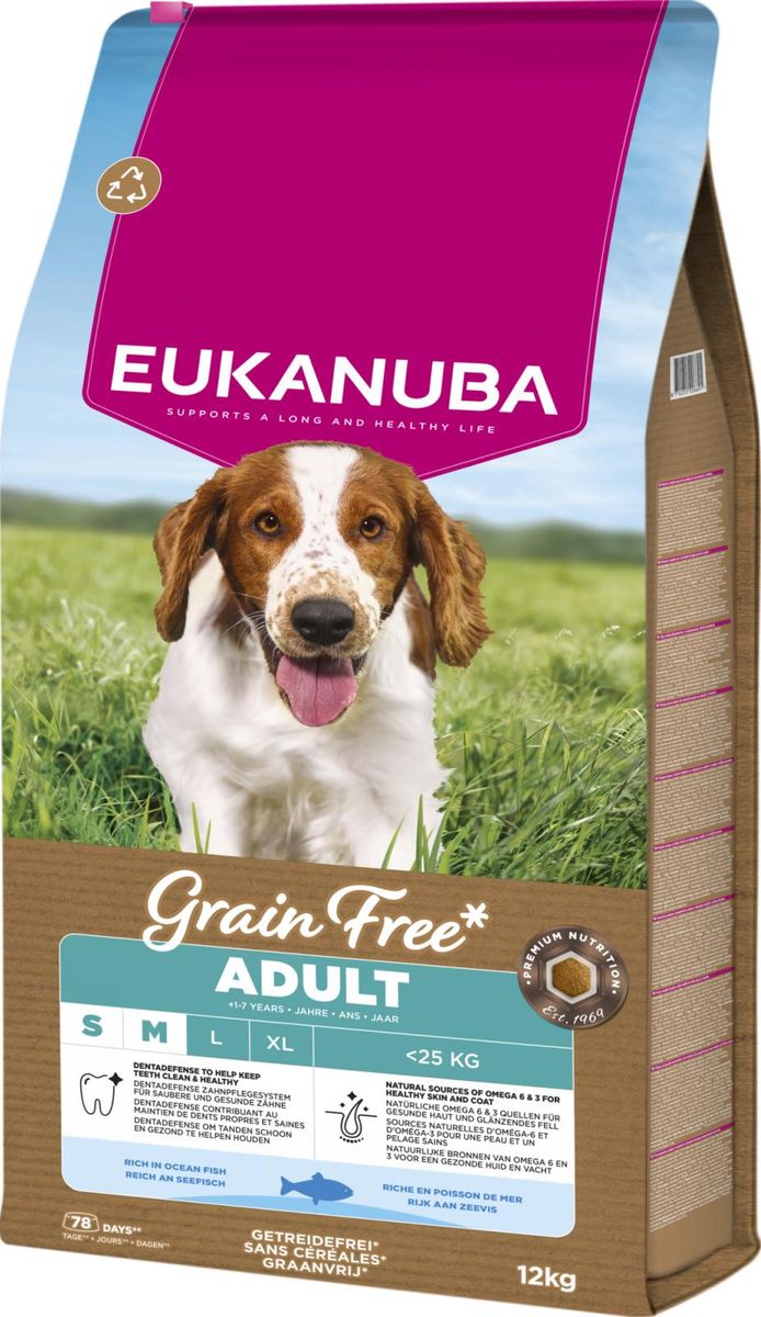 EUKANUBA Grain Free Havfisk ( 12 kg ) | Small/Medium Adult