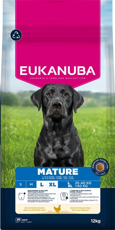 EUKANUBA Mature Stor Hund  m. Kylling  ( 12 kg )