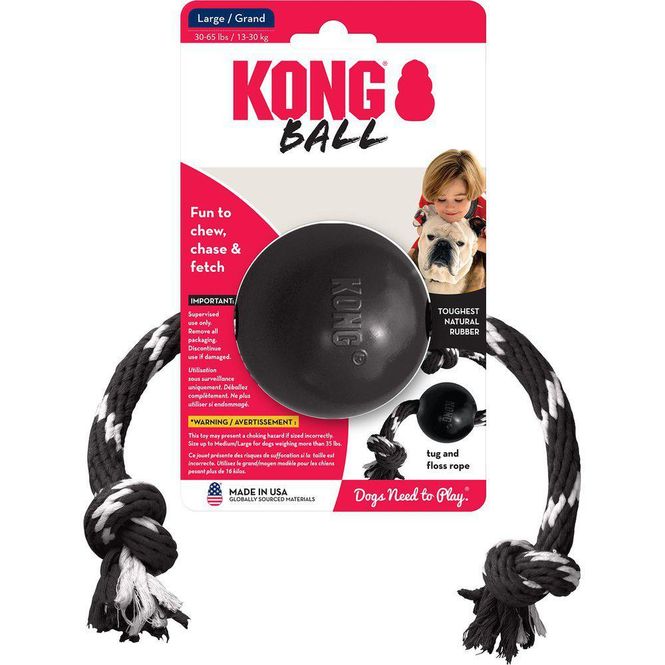 Hovedbilde Kong Extreme Ball Og Tau - L Ø7,5CM