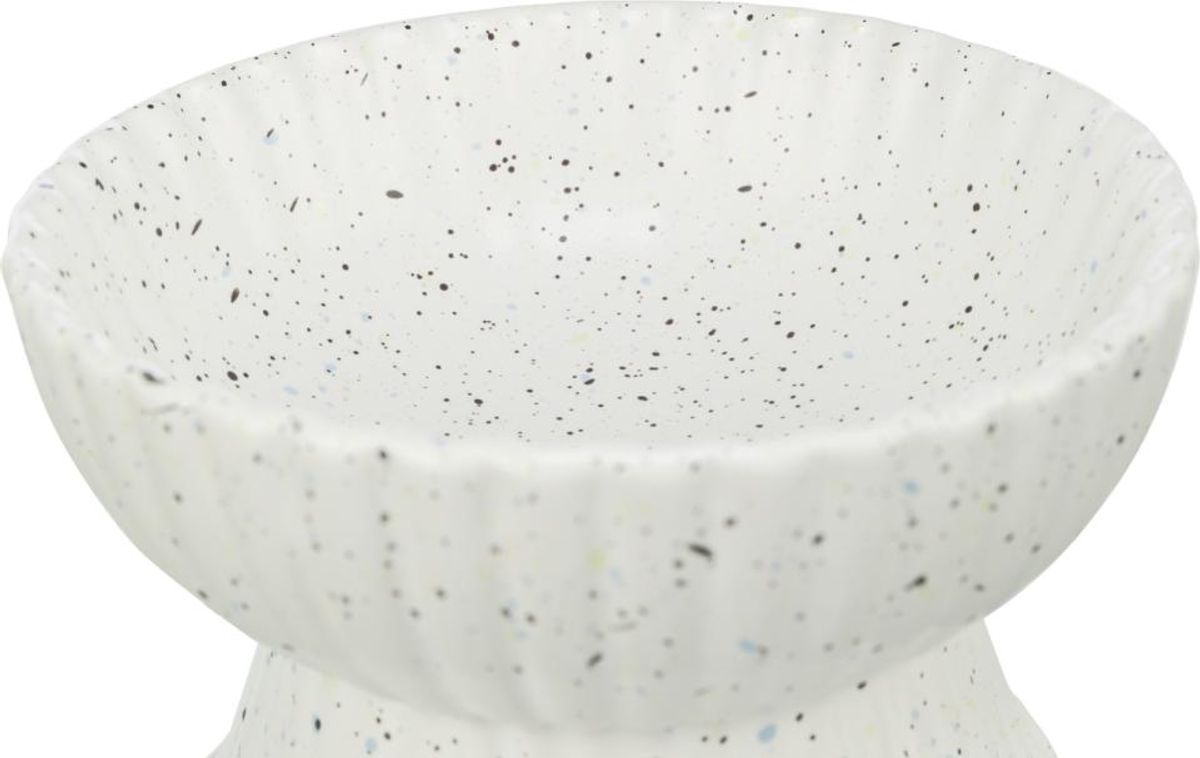 Trixie Forhøyet Kattekål 0,2 L (Ø 13 cm) | Hvit Terrazzo