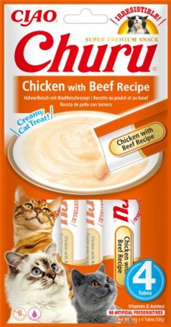 Hovedbilde CHURU CAT CHICKEN WITH BEEF 4ST