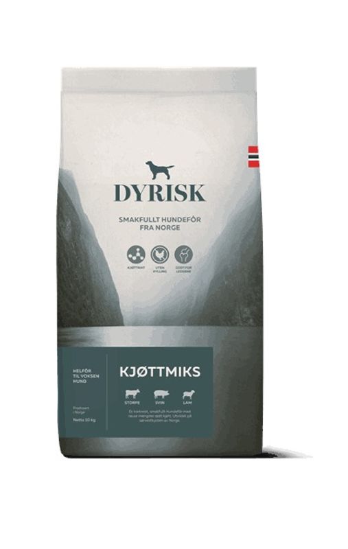 Dyrisk Kjøttmiks 2 kg | Kortreist Norsk Tørrfôr for Hund