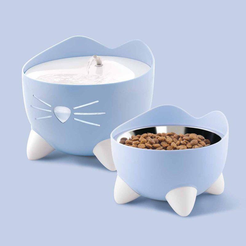 CATIT Pixi Combo Sett. Vannfontene + Mat skål - Blå