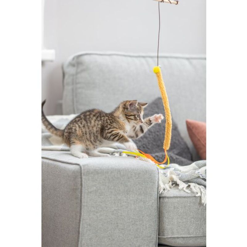 Trixie Lekestang m/ Plysj & Kvaster 40 cm | Katteleke