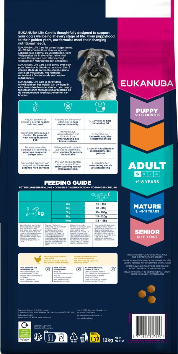 EUKANUBA Adult Small Breed m.Kylling ( 12 Kg )