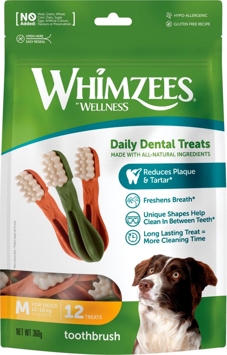 Whimzees Toothbrush Star M 12stk