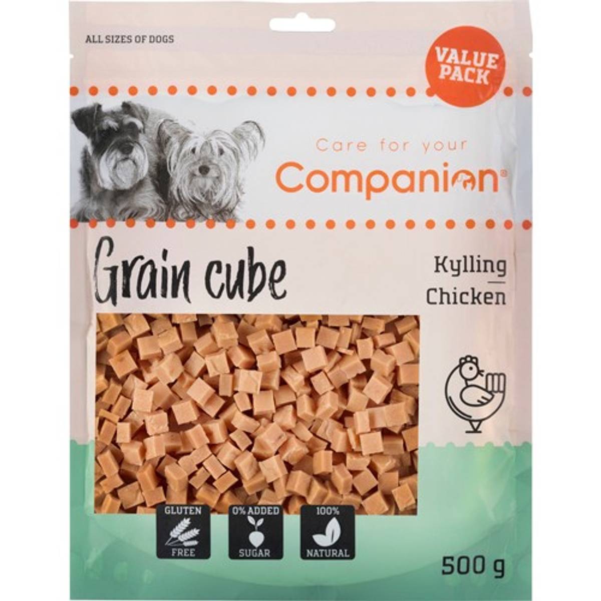 Companion Chicken grain cube XXL pose