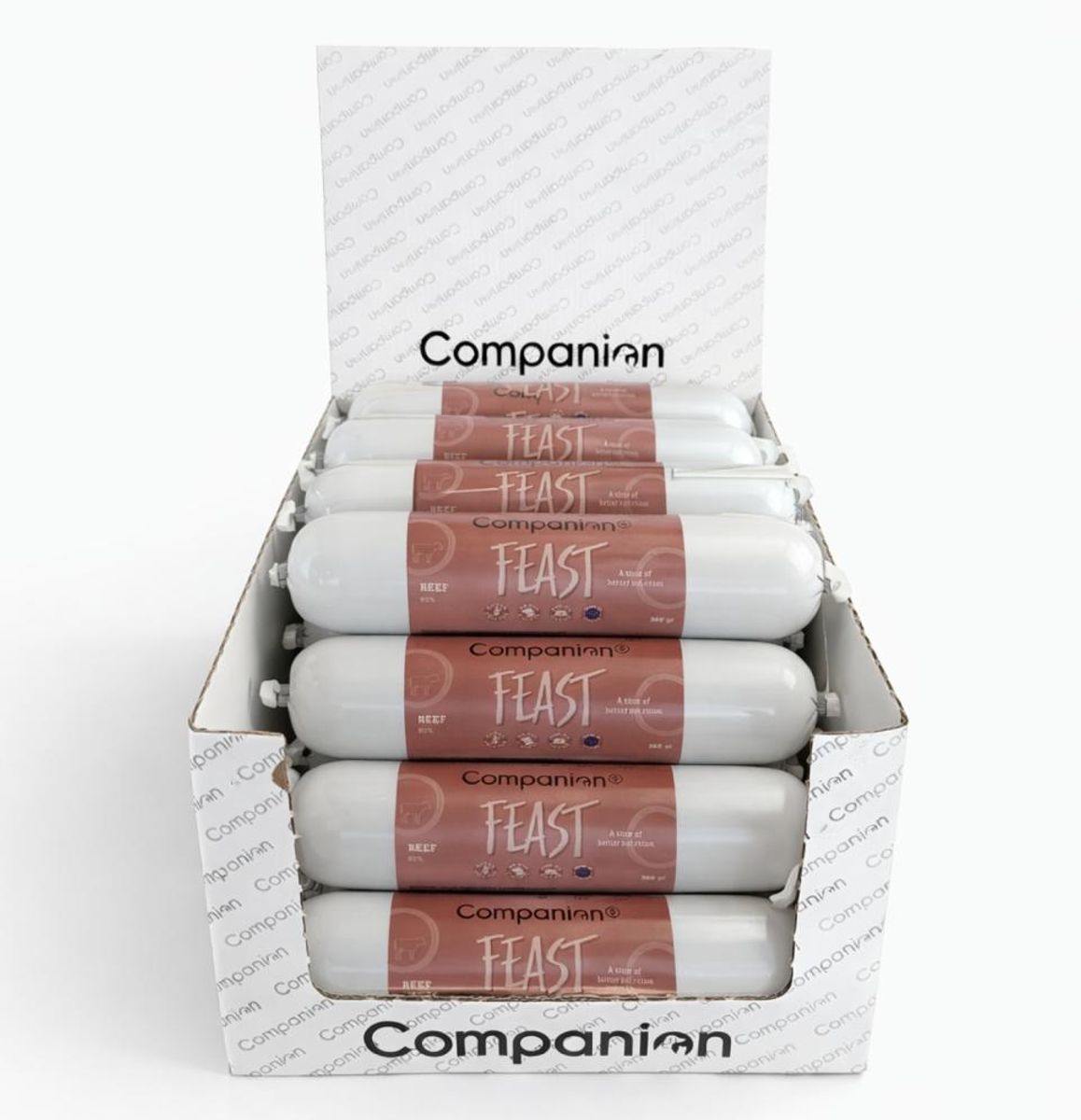 Companion+ FEAST Biff 350g | Saftig Hundefôrpølse