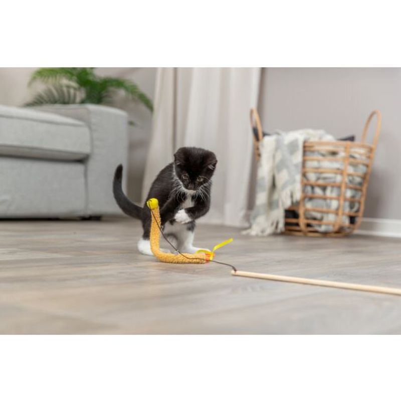 Trixie Lekestang m/ Plysj & Kvaster 40 cm | Katteleke