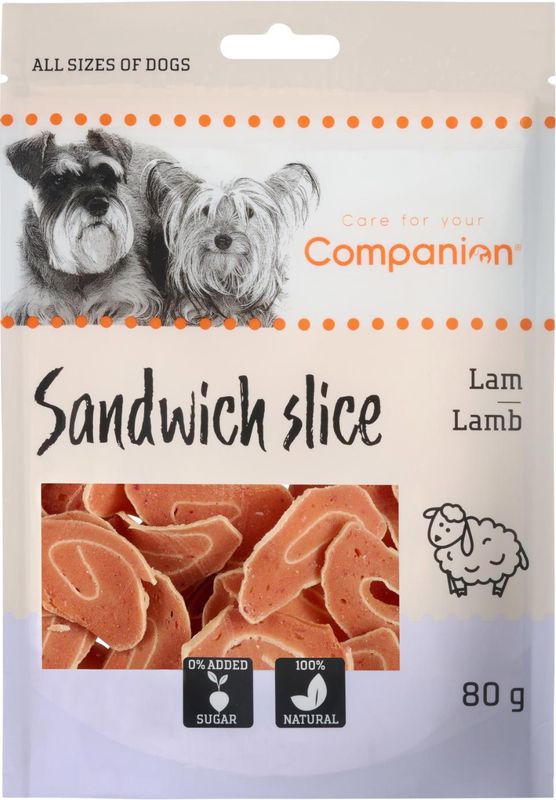 Companion Sandwich Slice m/ Lam 80g | Naturlig Godbit