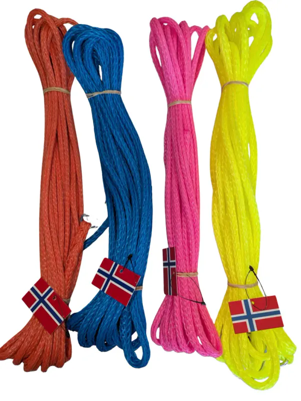 TRINE Neongul Sporline nylon Hulflettet - 8mm x 15 m